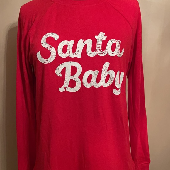 Women’s Maternity XS Red Santa Baby Sweatshirt - Picture 3 of 4